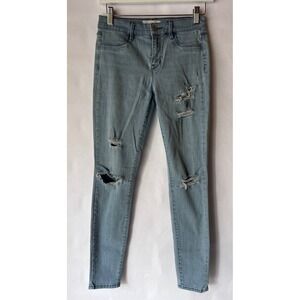Pacsun Jeans‎ Jeggings Blue Distressed Ripped Super Stretch Women's Size 25